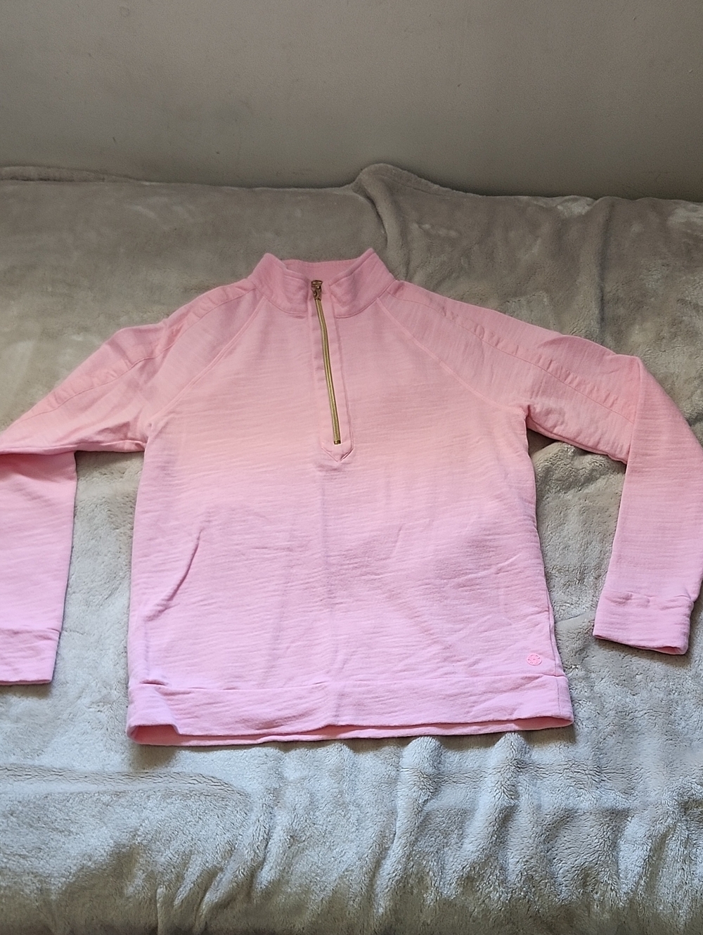 Lilly Pulitzer Pink Gold-Logo Pullover